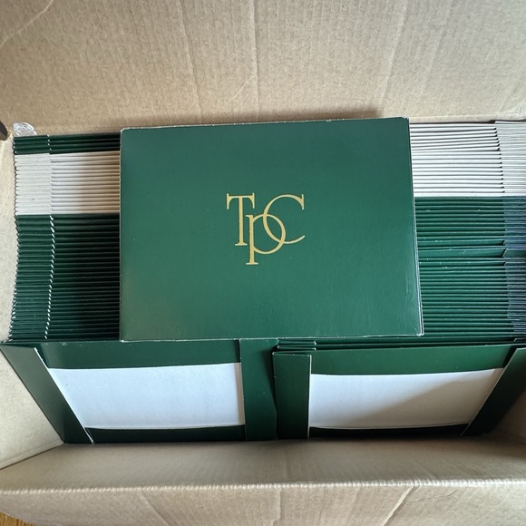 50 Ct Premium Gift Boxes 8.5"x11.5x1.5" Golf TPC  Green & Neutral With‎ Gold - Picture 1 of 6